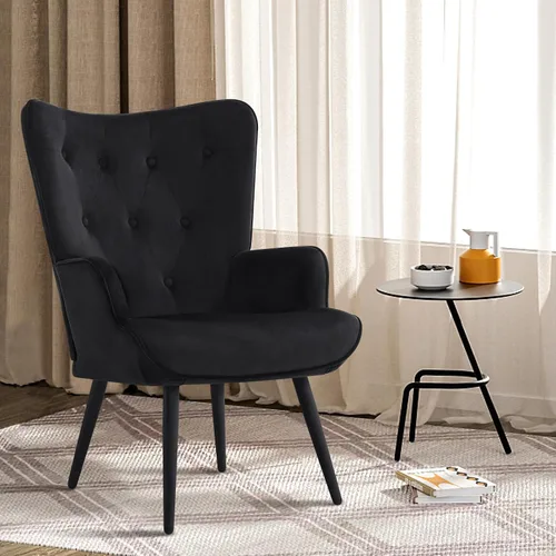 Vista 13 de Furnimart Silla de Acento de Piel Sintética Blanca Estilo Mediados de Siglo Moderno, Sillas para Sala de Estar; Cómodo Sillón de Descanso