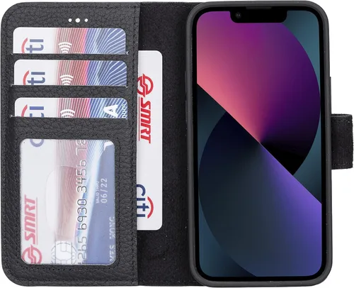 Vista 52 de HARDISTON Compatible con iPhone 7 Plus / 8 Plus Funda Cartera, Hecha a Mano de Cuero Genuino, Funda Magnética Desmontable con Tapa Abatible