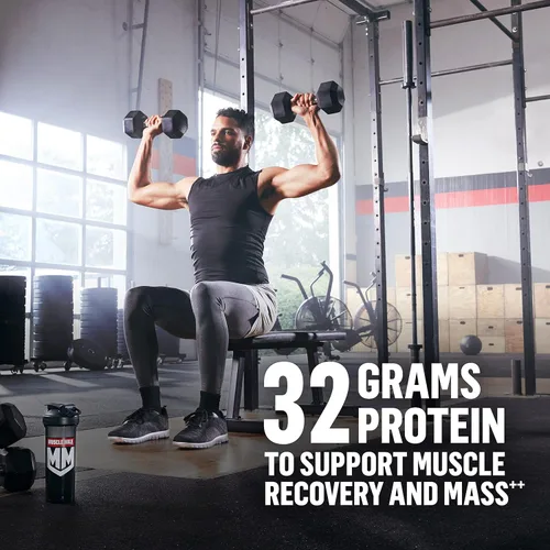 Vista 3 de Muscle Milk Gainer Proteína en Polvo, Chocolate, 32g Proteína, 5 Libras