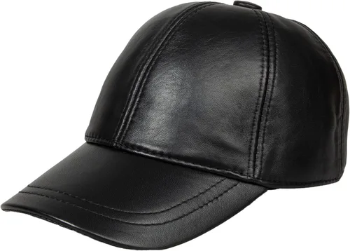 Vista 2 de HATSQUARE Gorra de béisbol unisex de cuero genuino