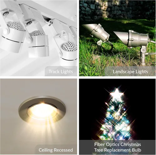 Vista 5 de Simba Lighting - Bombillas de foco halógeno MR11 de 10 vatios y 12 voltios (paquete de 6) de 2 pines, 110 lm, ángulo de haz de 30° para acento, luz