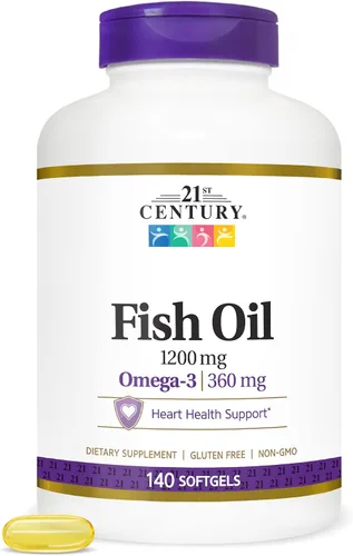 Vista 12 de 21st Century Aceite de pescado 1200 mg cápsulas blandas con revestimiento entérico, 90