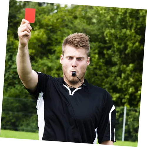 Vista 8 de 10 tarjetas de árbitro de fútbol rojo oficiales de fútbol estándar tarjetas de expulsión y advertencia ideales para juegos deportivos y kits