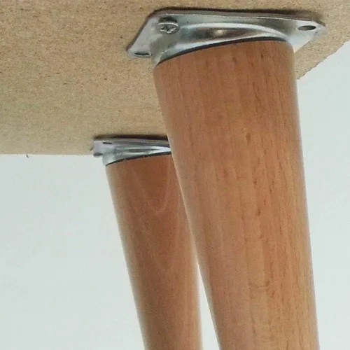 Vista 4 de La Vane Juego de 4 placas de montaje para patas de muebles y pernos de suspensión M8, soporte de reparación de silla de sofá de acero resistente