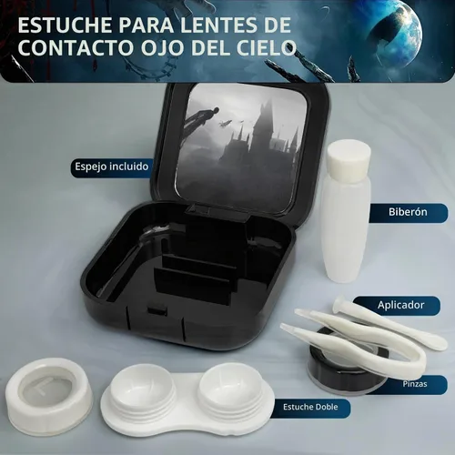 Vista 3 de Estuche para lentes de contacto, Mystic Eye Blue