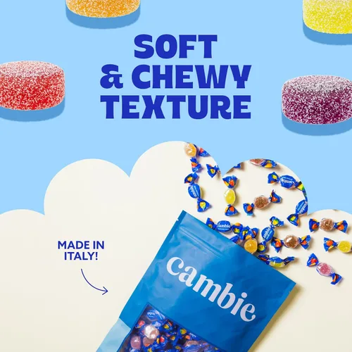 Vista 6 de Cambie Gomitas sin azúcar – 1 libra de caramelos sin azúcar envueltos individualmente, sabores de frutas surtidos, aptas para diabéticos, keto