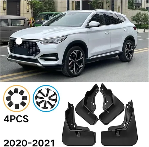 Vista 2 de Guardabarros de coche compatibles con BYD Song Plus 2020 2021 guardabarros delantero trasero protector contra salpicaduras guardabarros guardabarros