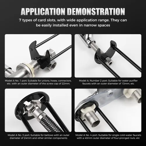 Vista 4 de 2 Piezas Llave Multifuncional para Fregadero, Herramienta de Llave para Grifo de Fregadero Herramienta de Fontanería, Llave para Grifo de Fregadero