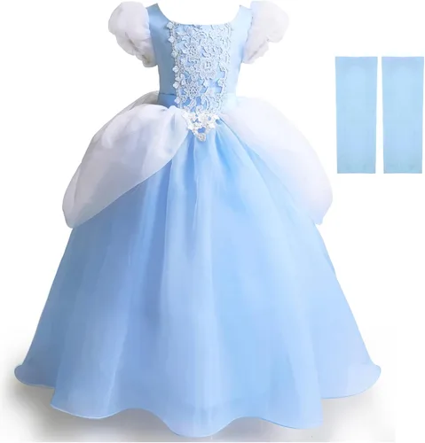 Vista 7 de MING DYNASTY Disfraz de Tinkerbell para niñas, vestido de campana de hadas con alas para Halloween, fiesta, cosplay