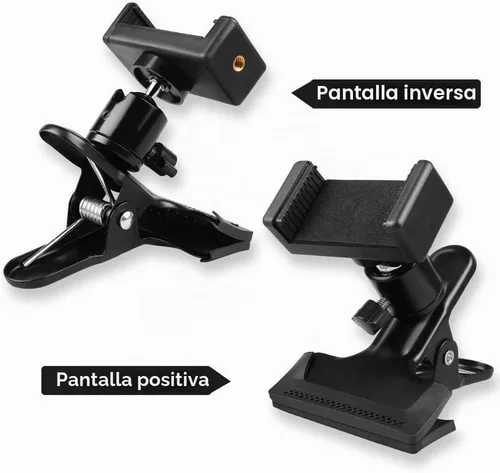 Vista 2 de Mr.Power Soporte para guitarra y bajo con auriculares para transmisión en vivo, clip compatible con iPhone, compatible con teléfonos inteligentes