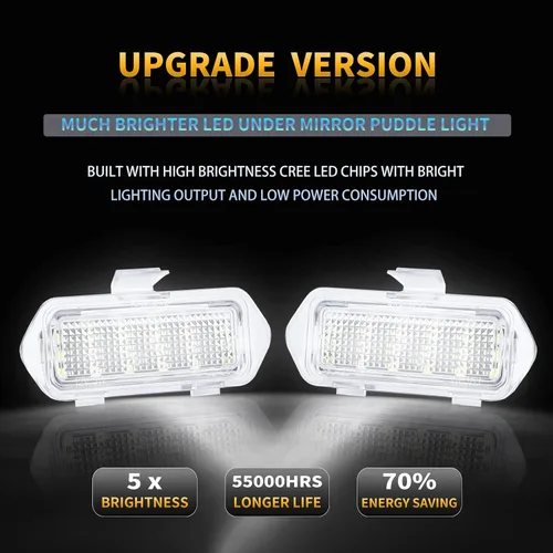 Vista 2 de Luces LED para espejos de charco para Chevy Silverado 1500 Classic Avalanche 1500 2500 GMC Sierra 1500 Classic Cadillac Escalade/Escalade ESV EXT