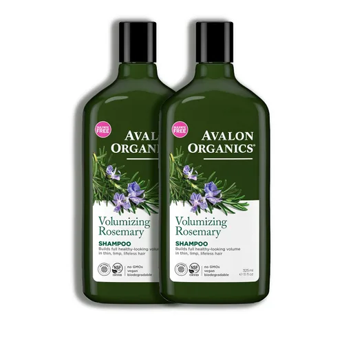 Vista 4 de Avalon Organics Champú, romero voluminizador, 11 onzas líquidas (paquete de 2)