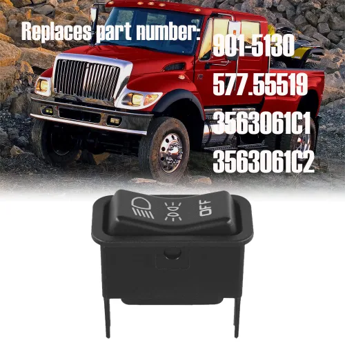 Vista 3 de Interruptor de control de faros delanteros de alta resistencia 901-5130 se adapta a 2007-2017 International CXT Lonestar MXT ProStar IC Corporation