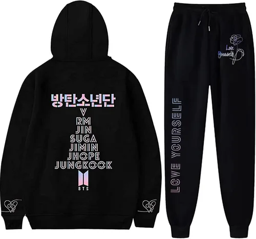 Vista 2 de Sudadera con capucha Kpop con estampado 3D unisex para hombre y mujer