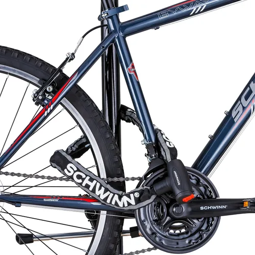 Vista 7 de Schwinn - Cadena reflectante con llave y candado para bicicleta, cerradura antirrobo de bicicleta de 3 pies x 8mm, nivel de seguridad 4