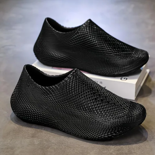 Vista 3 de Zapatos de chef de trabajo antideslizantes unisex para exteriores, soporte de arco para trabajo, puntera cerrada, zuecos de cocina, sandalias