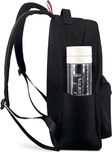 Vista 4 de Roffatide Anime - Mochila de una pieza de nailon negro para libros, bolsa escolar con estampado Luffy, Una pieza a, Classic