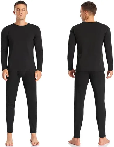 Vista 2 de SIMIYA Conjunto de ropa interior térmica para hombre, pantalones largos con forro polar