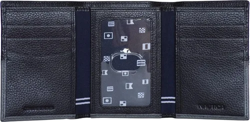 Vista 74 de Nautica Men's Trifold Wallet RFID Blocking Protection ID Window Card Slots Genuine Leather Durable