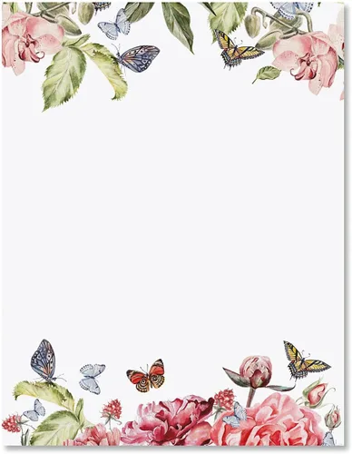 Vista 13 de Current Papel de Carta con Marco de Playa - Papeles de Papelería de Primavera con Borde Decorativo de Playa, Vacaciones Imprimibles, Bodas