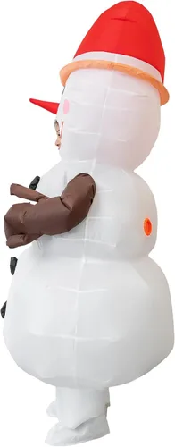 Vista 5 de AMHSCOCA Disfraces inflables de Papá Noel de Navidad para hombres, mujeres y adultos, para fiestas de vacaciones, carnaval
