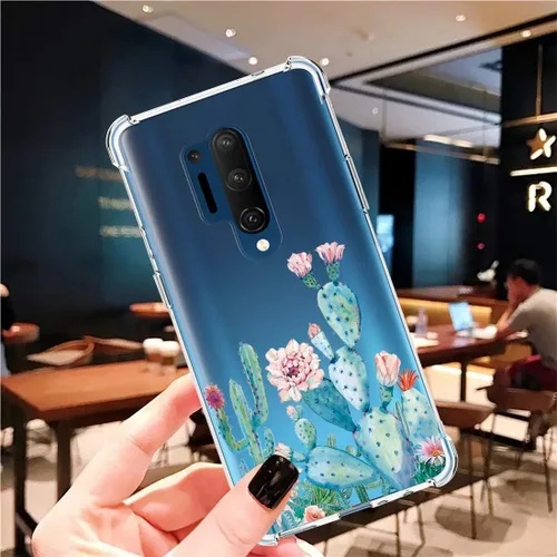 Vista 6 de Funda diseñada para Oneplus 8 Pro, funda One Plus 8Pro, a prueba de golpes, transparente, suave, flexible, de TPU, delgada, protectora para Oneplus