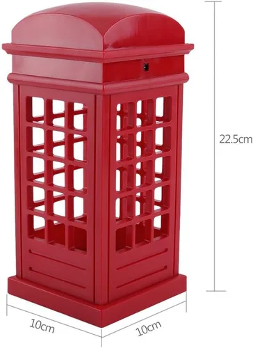 Vista 6 de ASHATA Cabina de teléfono retro LED lámpara de noche táctil regulable mesa escritorio luz para dormitorio estudiantes dormitorio dormitorio