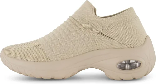 Vista 2 de CUSHIONAIRE Breeze - Tenis de punto elástico para mujer espuma viscoelástica y tecnología LiteSole NegroBl 1