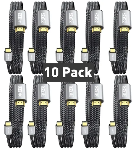 Vista 9 de UANTIN Cable USB C a HDMI de 3 pies Cable USB 3.1 tipo C a HDMI de alta velocidad 4K [compatible con Thunderbolt 3/4/5] con MacBook, Galaxy S9 a