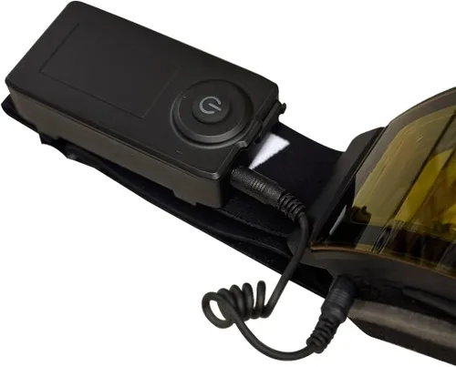 Vista 3 de HeatWave Gafas de nieve con calefacción, batería eléctrica para actividades invernales, lente antiniebla doble para moto de nieve, esquí, snowboard