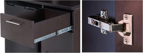 Vista 5 de BREAKtime Gabinete de estación de café con mini nevera y espacio para microondas, cocina comercial para sala de descanso, totalmente montado, 48