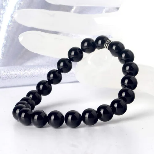 Vista 3 de BONNY BOXX Pulsera de piedras preciosas curativas naturales, pulsera de piedra semipreciosa de 0.315in para hombres y mujeres, joyería de cristal