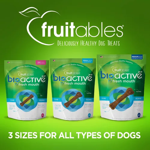 Vista 9 de Fruitables Bioactive Fresh Mouth - Masticables dentales, golosinas para perros pequeños, suministros para mascotas, golosinas de limpieza