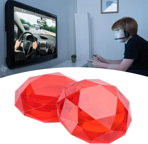 Vista 8 de Joystick Cover Silicone Controller Joystick Button Cap Crystal Appearence (Red)