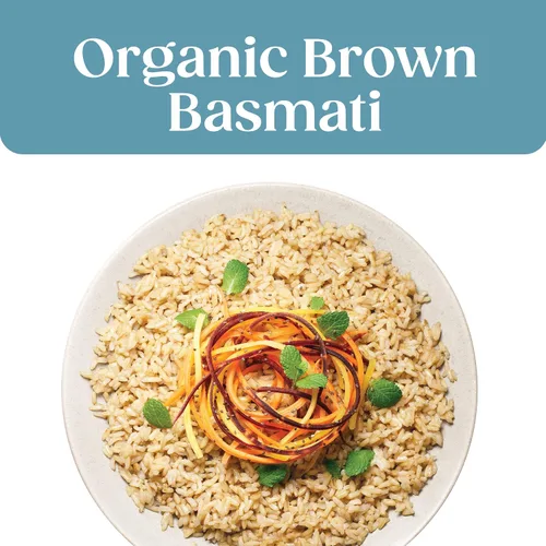 Vista 4 de SEEDS OF CHANGE Arroz Basmati marrón orgánico certificado, alimentos orgánicos, bolsa de 8.5 onzas