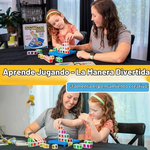 Vista 4 de ThinkFun Gravity Maze Builder para niños de 5 años en adelante, juego de lógica de mármol RunBrain, diseño de laberinto práctico