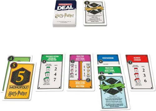 Vista 12 de Monopoly Deal: Juego de cartas de Harry Potter Juegos familiares para niños y adultos A partir de 8 años 2 a 5 jugadores 15 minutos