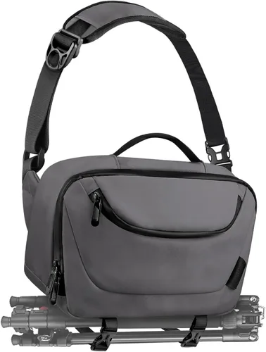 Vista 7 de TAAOKA Bolsa de Hombro para Cámara, Estuche para Cámara Impermeable con Soporte para Trípode, Bolsas para Cámaras DSLR/SLR/Sin Espejo Ligeras