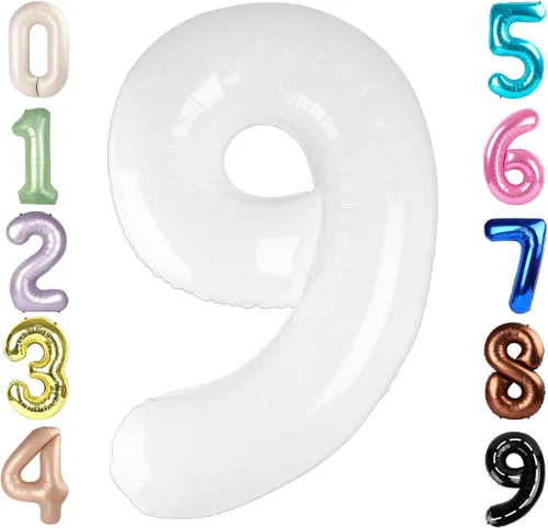 Vista 89 de Globos del números 0 de 40 pulgadas para formar los números 10, 20, 30, 40, 50, 60, 70, 80, 90, 100, para decoración de cumpleaños, bodas, eventos
