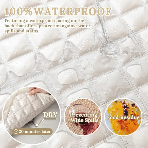 Vista 2 de HDCAXKJ Funda seccional de esquina impermeable para sofá de terciopelo en forma de L, fundas para sofá para mascotas, perros, suaves, resistentes