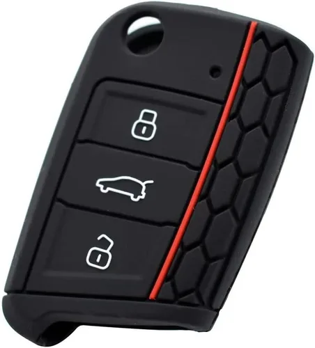 Vista 8 de Funda para Llavero de Silicona Protector de Llave sin Contacto Compatible con VW Volkswagen Tiguan Golf Polo Jetta Passat