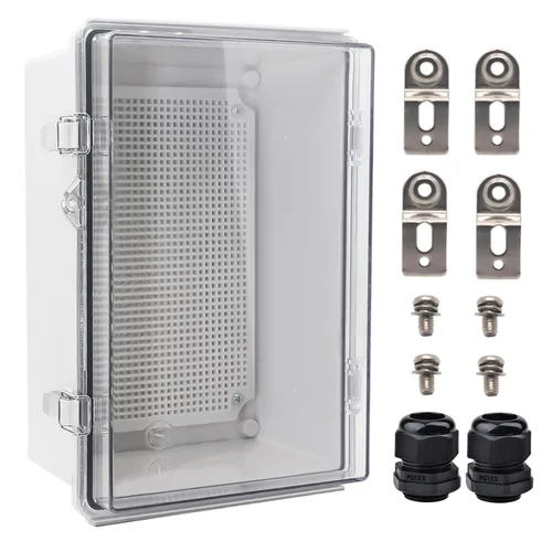 Vista 38 de Caja Eléctrica Impermeable para Exteriores Caja de Conexiones Resistente a la Intemperie IP67 Carcasa de Plástico ABS Caja de Proyecto para Gris