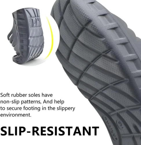 Vista 5 de GPOS Sandalias de recuperación deportiva para hombre, para fascitis plantar, gruesas, acolchadas, ligeras, cómodas, ortopédicas