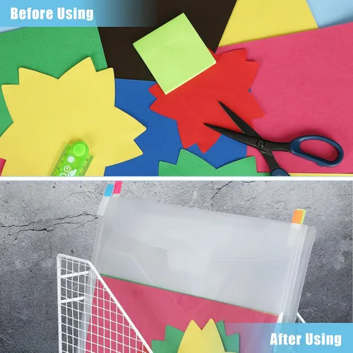 Vista 4 de Eaasty Organizador de almacenamiento de papel para álbumes de recortes, 80 unidades, 12 x 12 pulgadas, impermeable, archivos individuales de carga