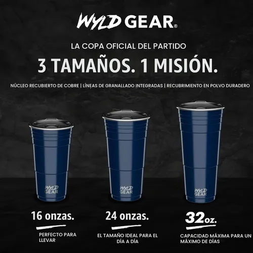 Vista 2 de Wyld Gear Taza de fiesta de 16 onzas, de acero inoxidable, reutilizable