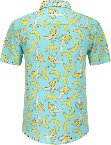 Vista 2 de Nosirhoc Camisa hawaiana para hombre, camisas casuales con botones, camisas de playa para hombre, camisas hawaianas
