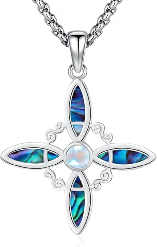 Vista 33 de Joyería Mágica para Mujeres y Hombres Nudo de Bruja Plata 925 Original Collar de Nudo de Bruja Tetragrammaton Hecate Collar Lilith Collar Pentagrama