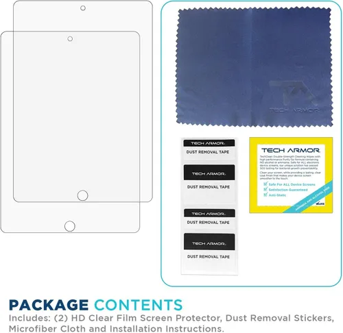 Vista 6 de Tech Armor Matte Anti-Glare/Anti-Fingerprint Film Screen Protector Designed for Apple iPad 10.2 Inch 2021, 2020 and 2019 2 Pack