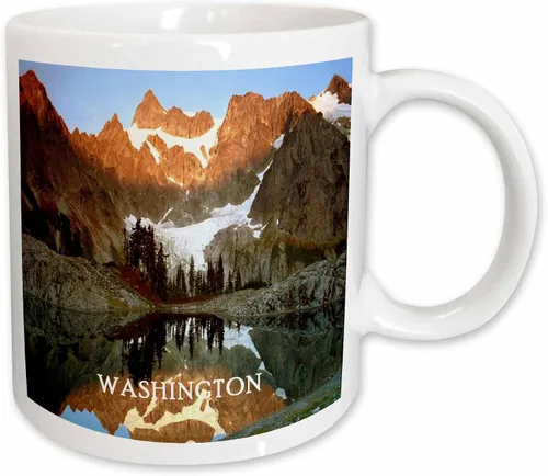 Vista 13 de 3dRose Lake Ann Washington State - Taza de dos tonos (11 onzas), color negro