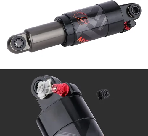 Vista 4 de MEROCA amortiguador de presión de aire trasero bicicleta de montaña bicicleta plegable patineta amortiguador trasero bicicleta 125mm
